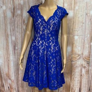 Eliza J Royal Blue‎ Lace Dress